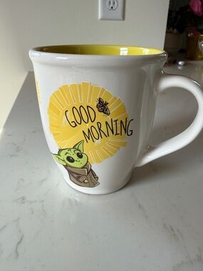 Star WarWhite Grogu 'Good Morning' mug NWT